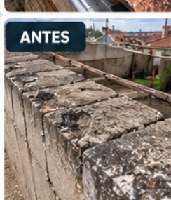 Murete antes de la reparación
